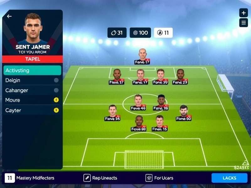 Masterful Midfielders gameplay screenshot showing tactical interface