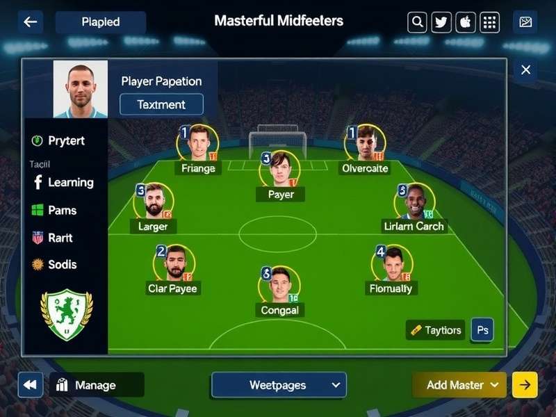 Masterful Midfielders player development interface